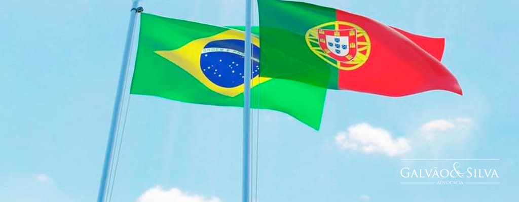 Bandeira Brasil e Portugal