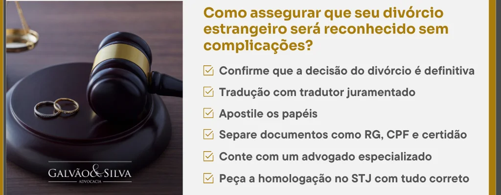 Como assegurar que seu divórcio estrangeiro será reconhecido sem complicações