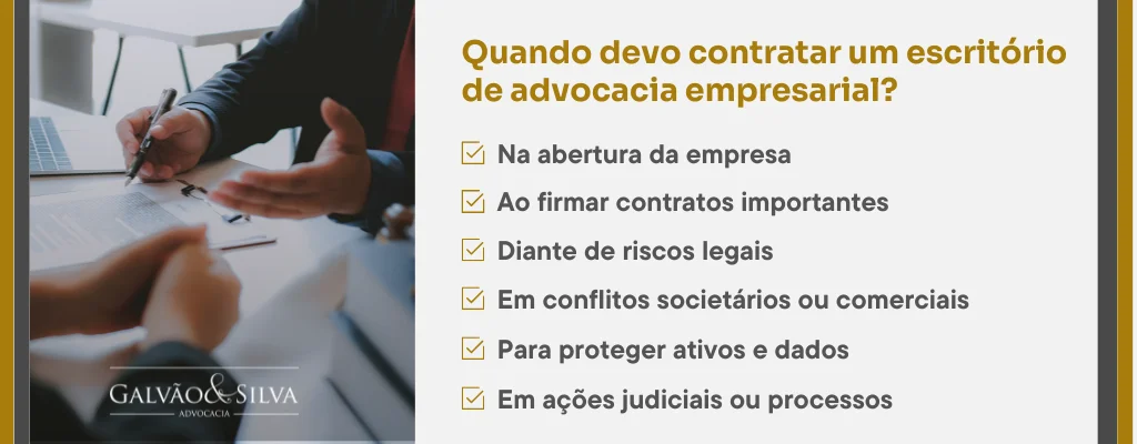 Quando devo contratar um escritório de advocacia empresarial