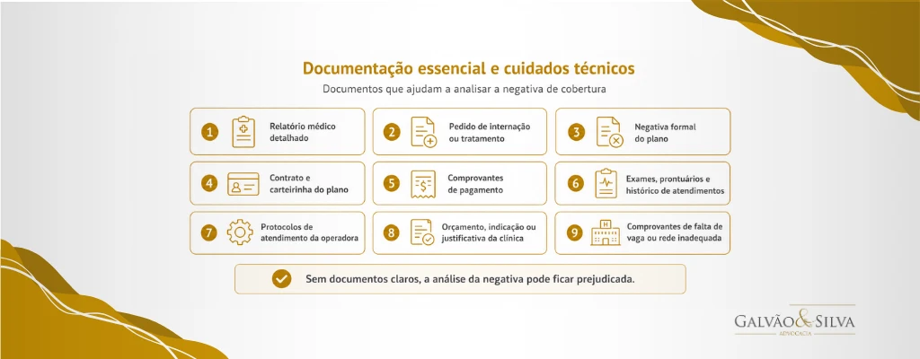 Documentação essencial e cuidados técnicos no plano de saúde