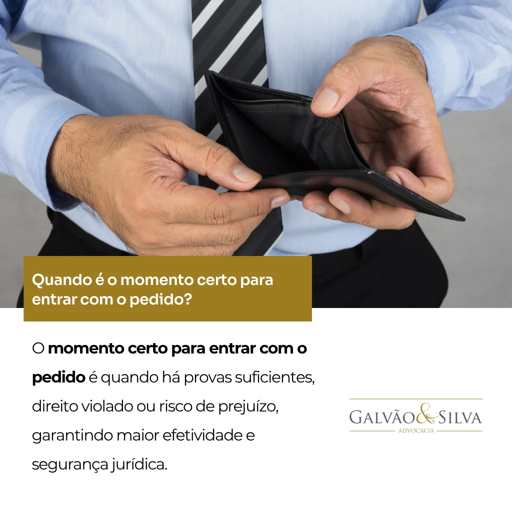 Quando é o momento certo para entrar com o pedido