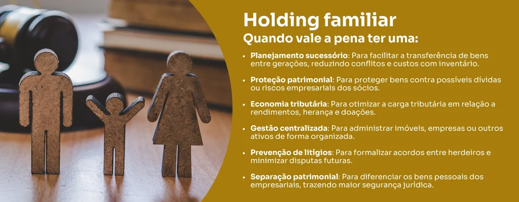 holding familiar quais as vantagens