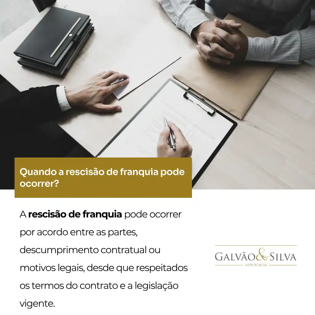 Quando a rescisão de franquia pode ocorrer