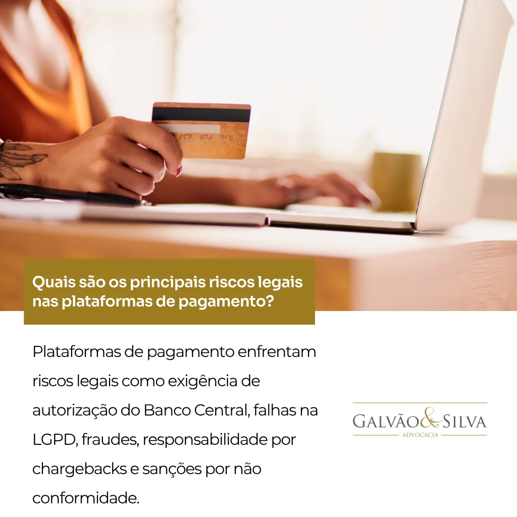 Quais são os principais riscos legais nas plataformas de pagamento