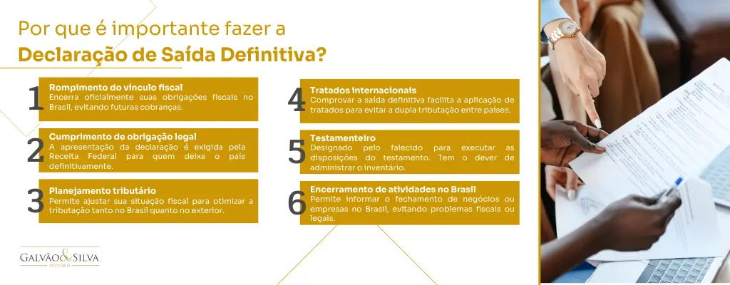 Por que é importante fazer a Declaração de Saída Definitiva
