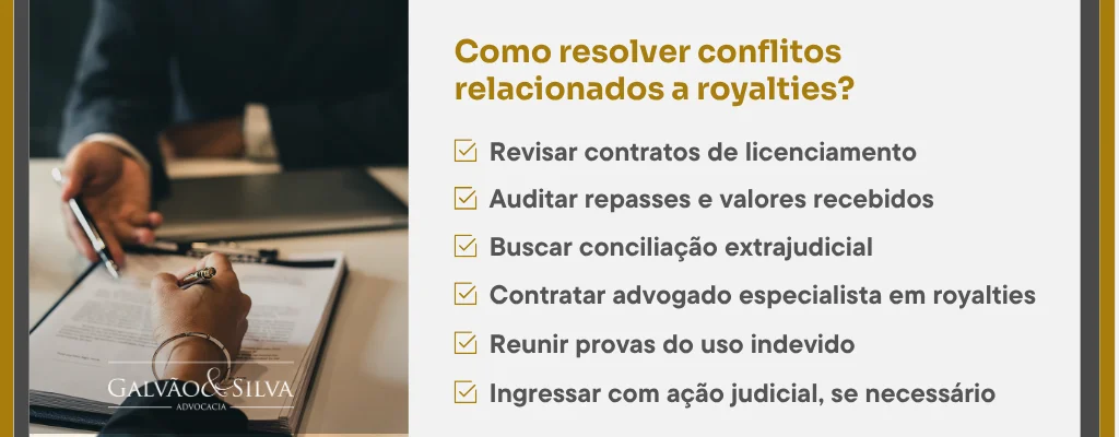 Como resolver conflitos relacionados a royalties