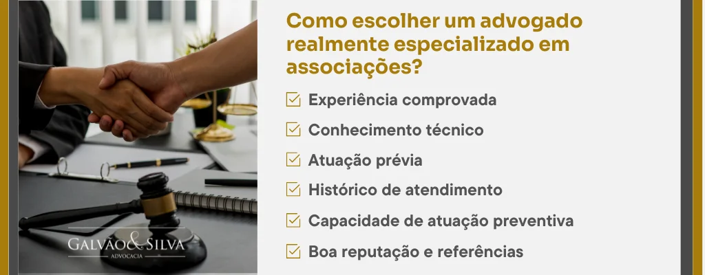 Como escolher um advogado realmente especializado em associações