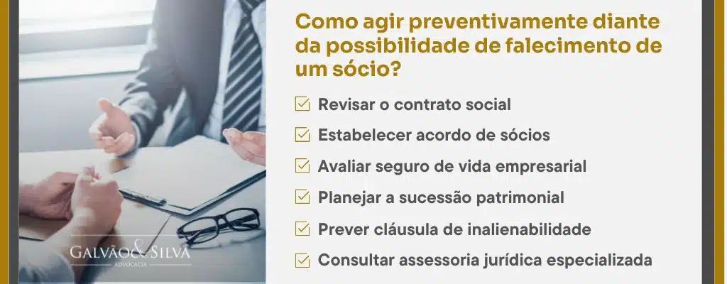 Como agir preventivamente diante da possibilidade de falecimento de um sócio