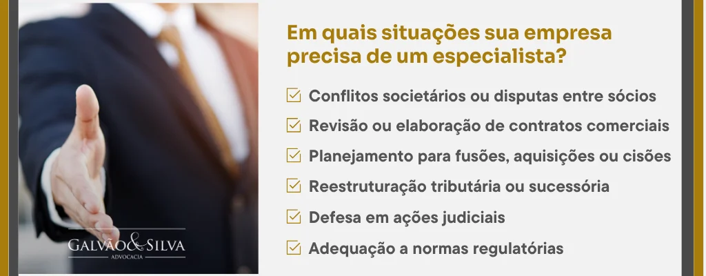 Em quais situações sua empresa precisa de um especialista