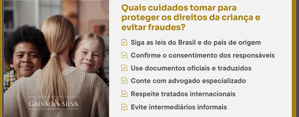 Quais cuidados tomar para proteger os direitos da criança e evitar fraudes