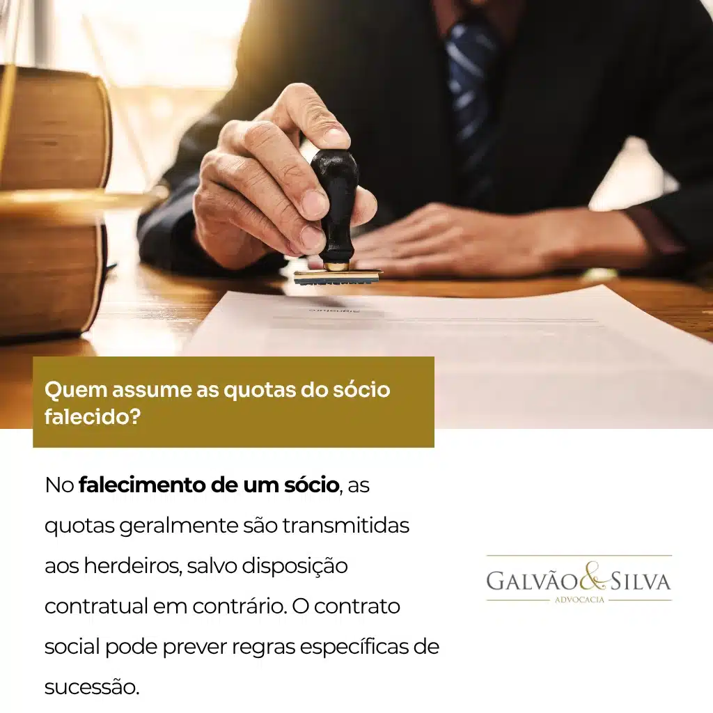 Quem assume as quotas do sócio falecido
