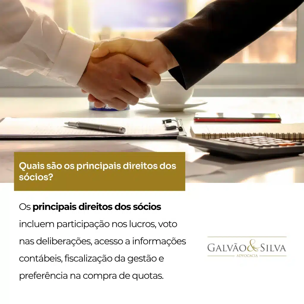 Quais são os principais direitos dos sócios