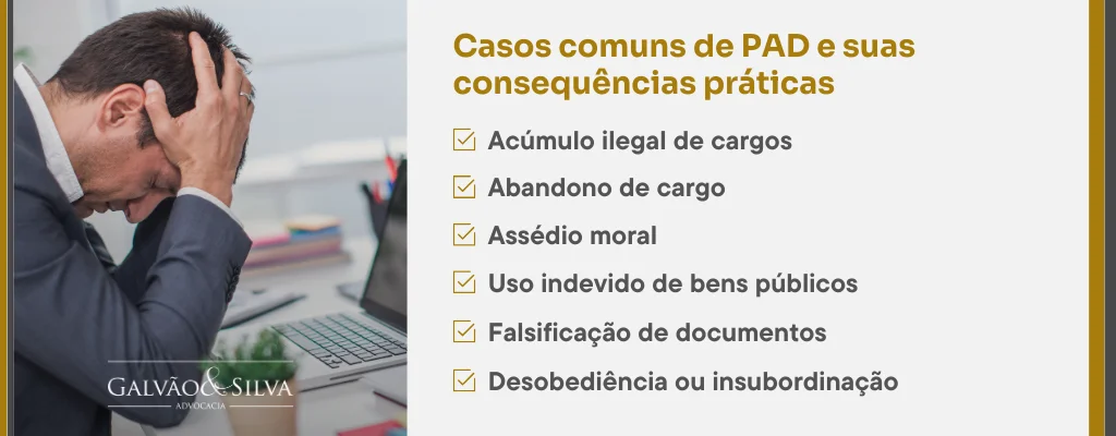 Casos comuns de PAD e suas consequências práticas