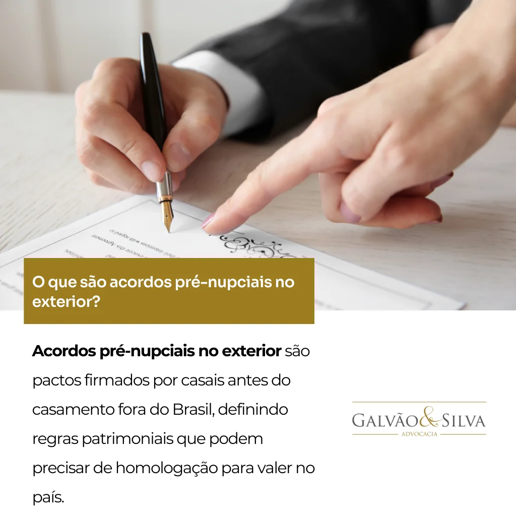 O que são acordos pré-nupciais no exterior