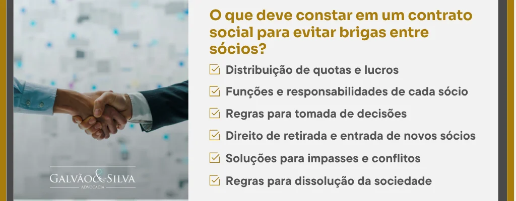 O que deve constar em um contrato social para evitar brigas entre sócios