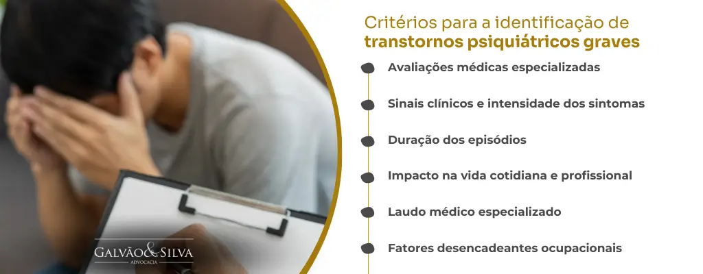 Critérios para a identificação de transtornos psiquiátricos graves