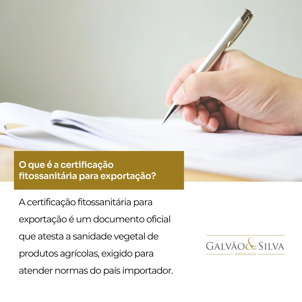 O que é a certificação fitossanitária para exportação