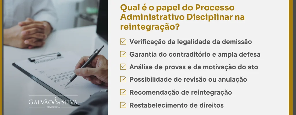 Qual é o papel do Processo Administrativo Disciplinar na reintegração
