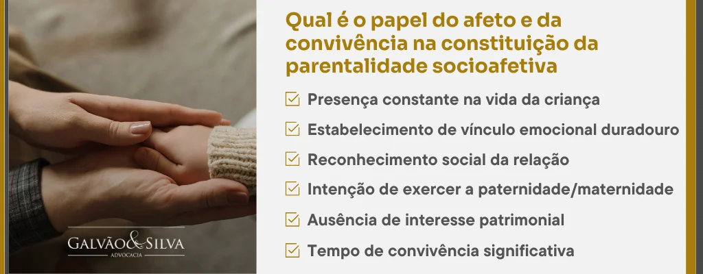 Qual é o papel do afeto e da convivência na constituição da parentalidade socioafetiva