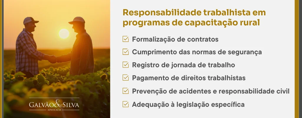 Responsabilidade trabalhista em programas de capacitação rural