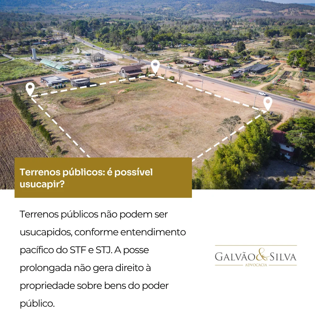 Terrenos públicos é possível usucapir