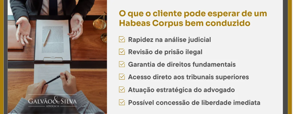 O que o cliente pode esperar de um Habeas Corpus bem conduzido