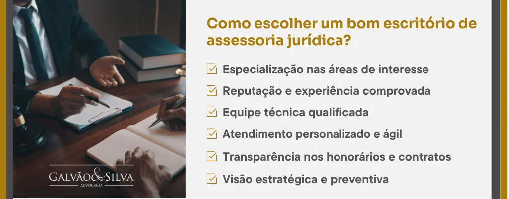 Como escolher um bom escritório de assessoria jurídica