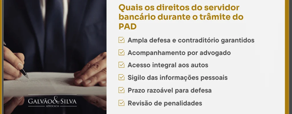 Quais os direitos do servidor bancário durante o trâmite do PAD